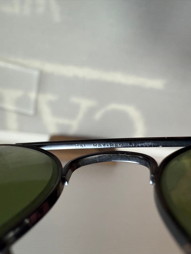 B&L USA レイバン ブラック メタル ミドルグリーン ♯3