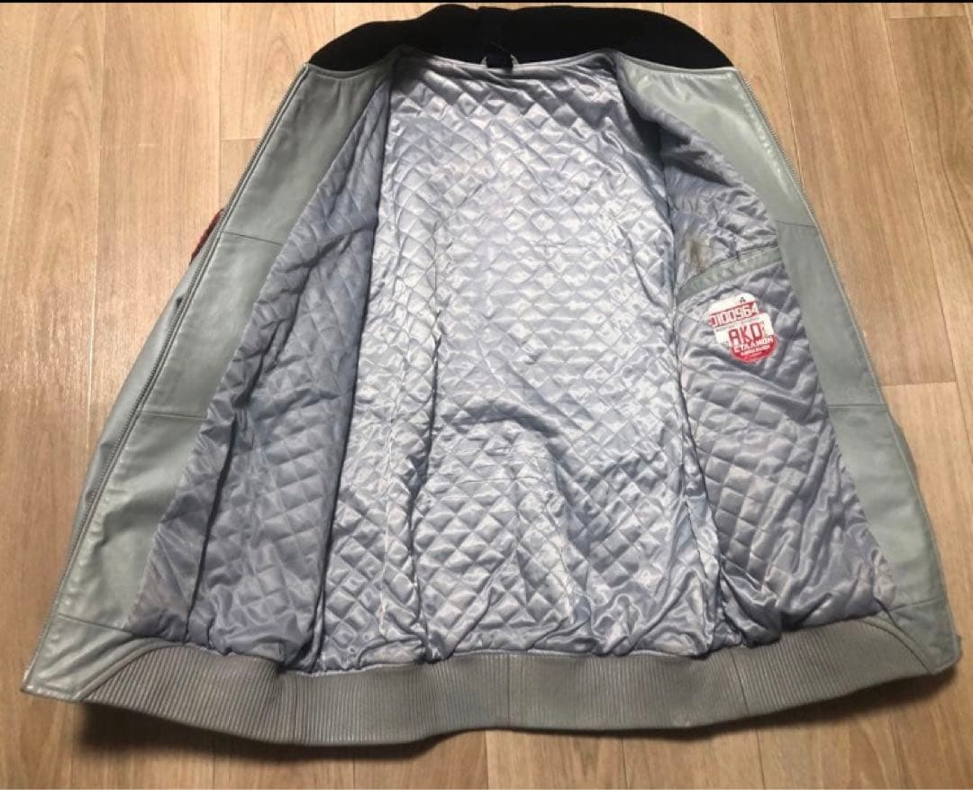 激レア AKADEMIKS 本革 レザー スタジャン ジャケット bboy