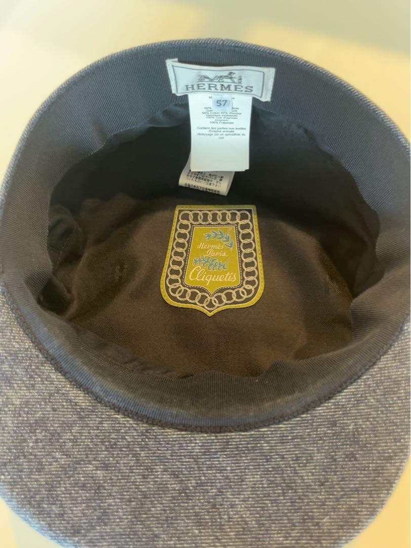 エルメス デニム キャスケット カブール クリケティス インディゴ 57