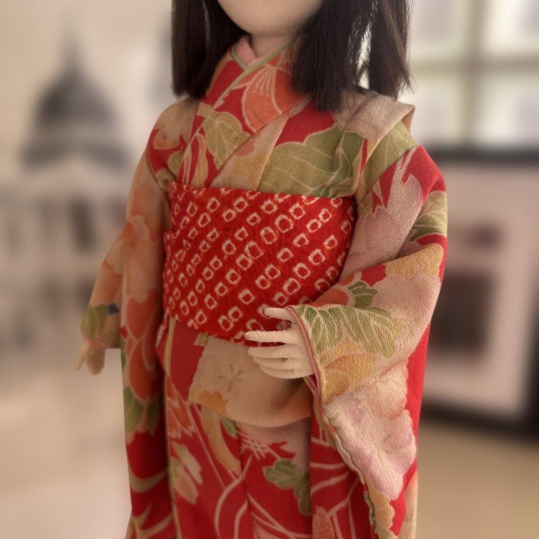 市松人形　昭和40年代前半　スタンド付き