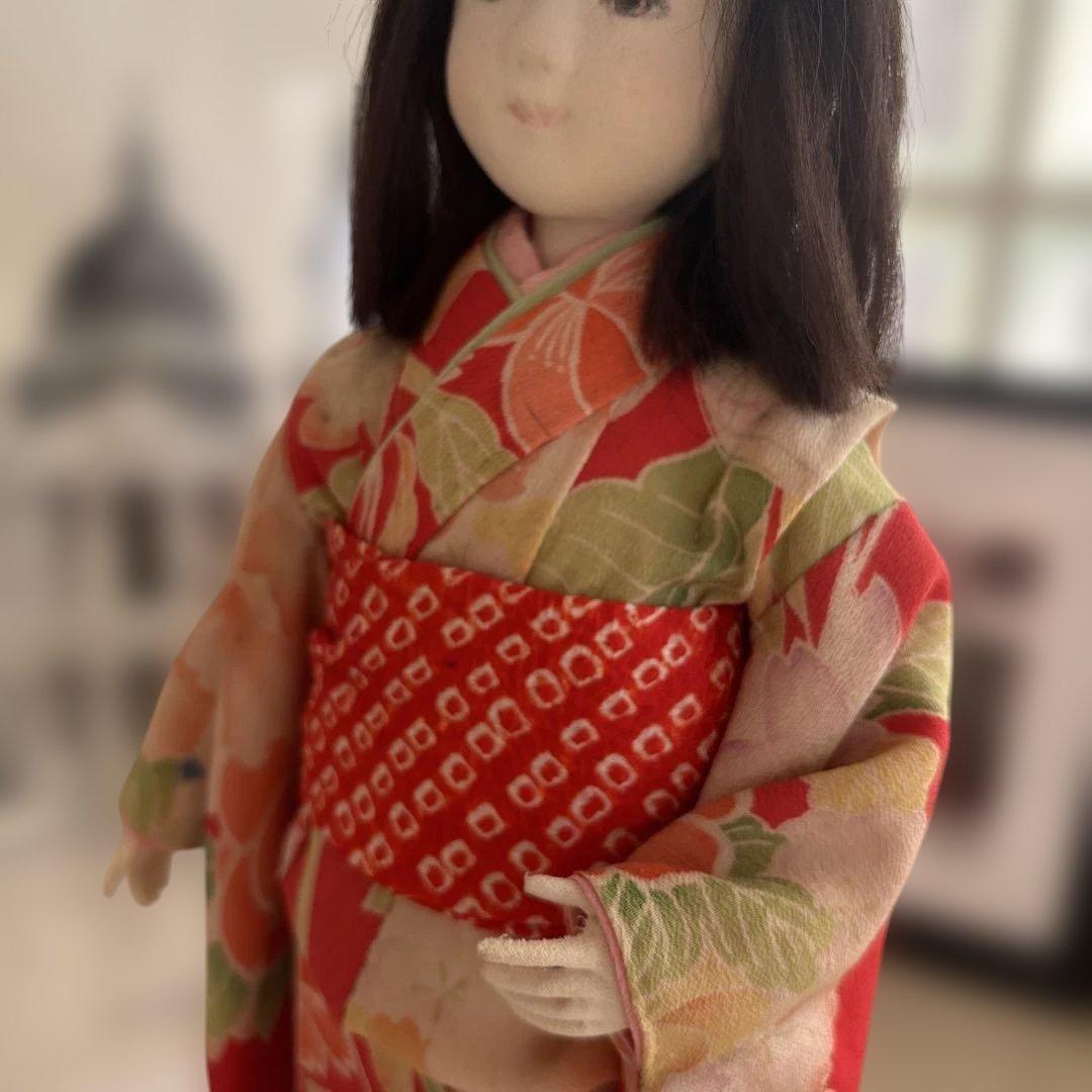 市松人形　昭和40年代前半　スタンド付き