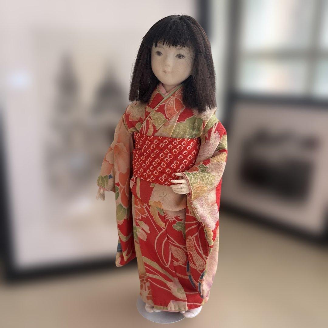 市松人形　昭和40年代前半　スタンド付き