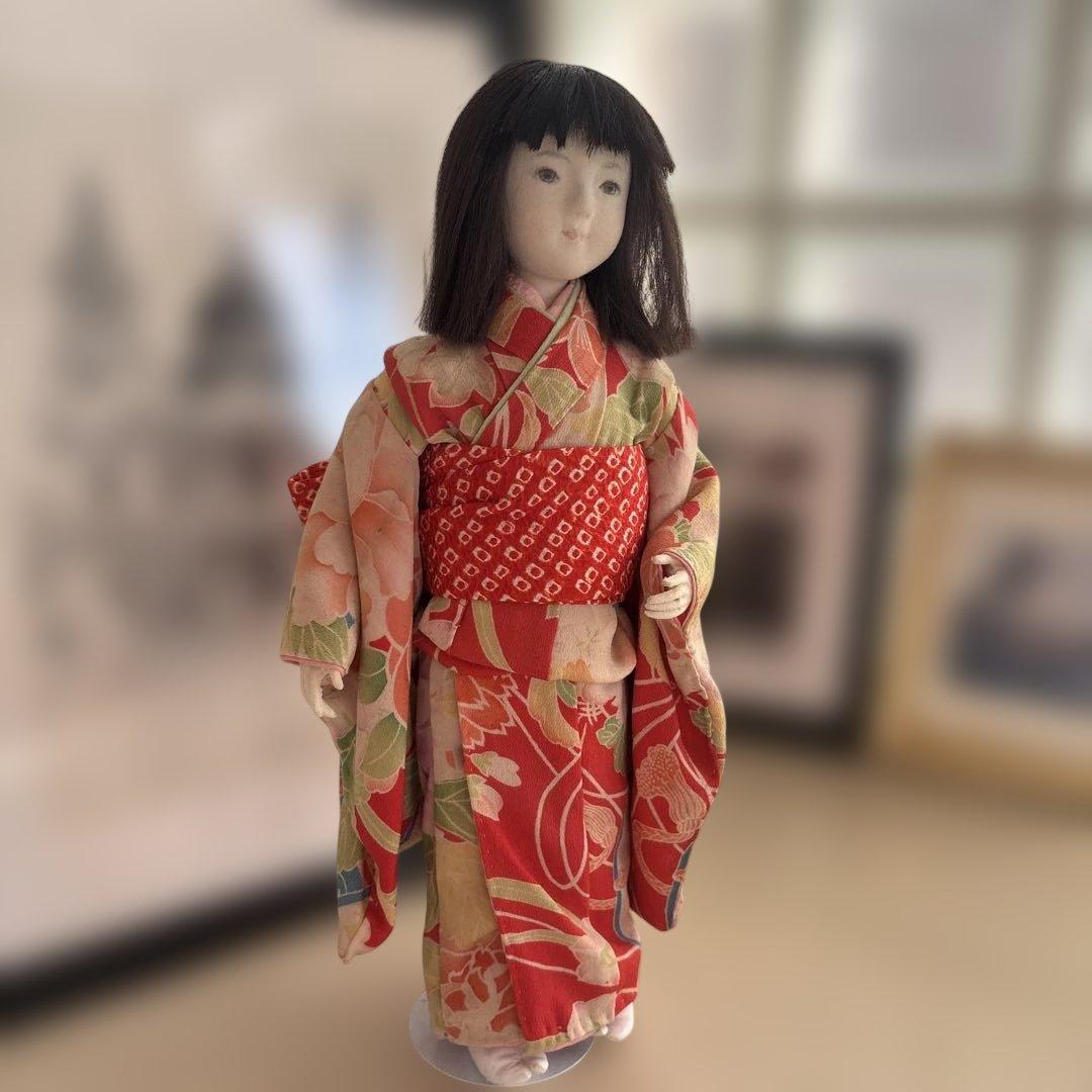 市松人形　昭和40年代前半　スタンド付き