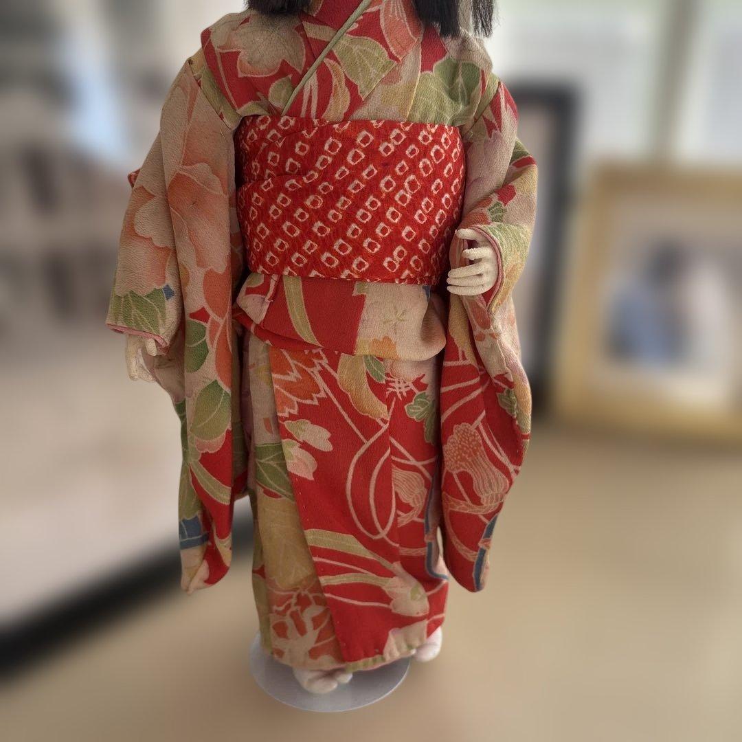 市松人形　昭和40年代前半　スタンド付き