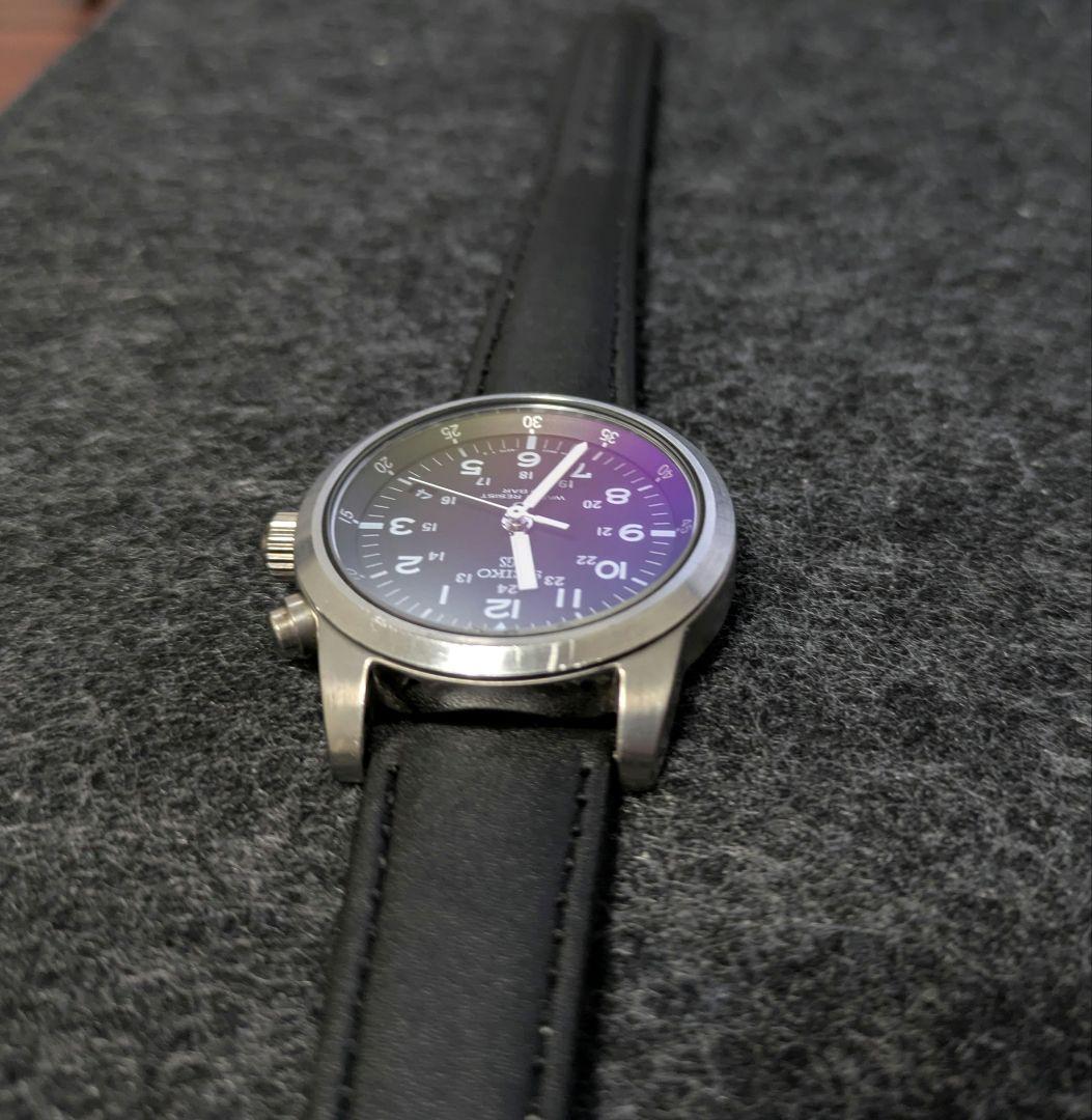 【希少】SEIKO SUS サス AGS ミリタリー文字盤　ブラック