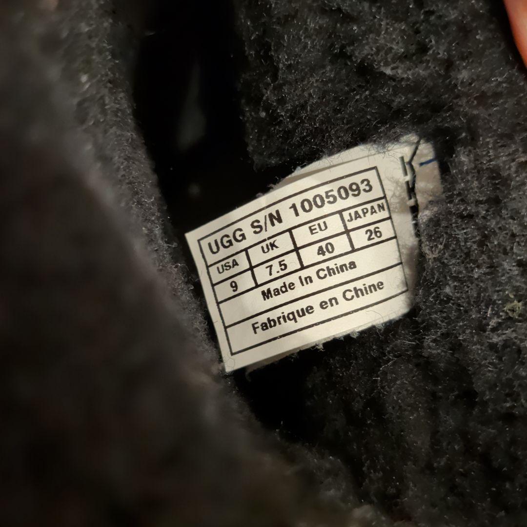 UGG ムートンレザーブーツ ブラック　26cm