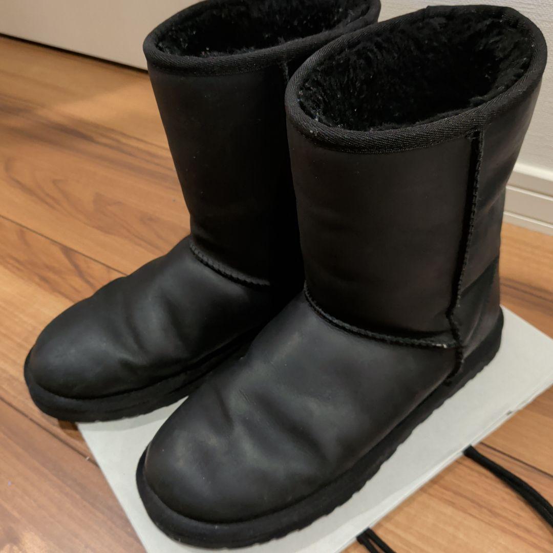 UGG ムートンレザーブーツ ブラック　26cm