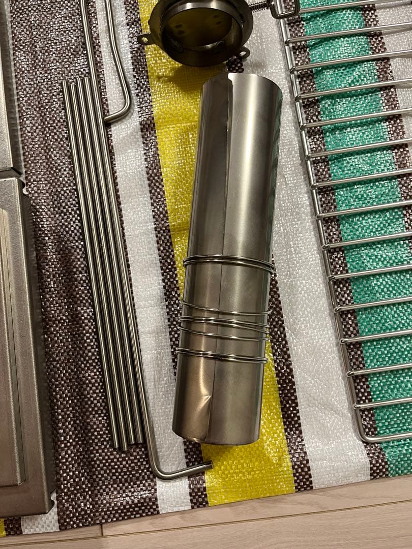 POMOLY 薪ストーブ T1 チタン製 折り畳み式 サイドテーブル付き