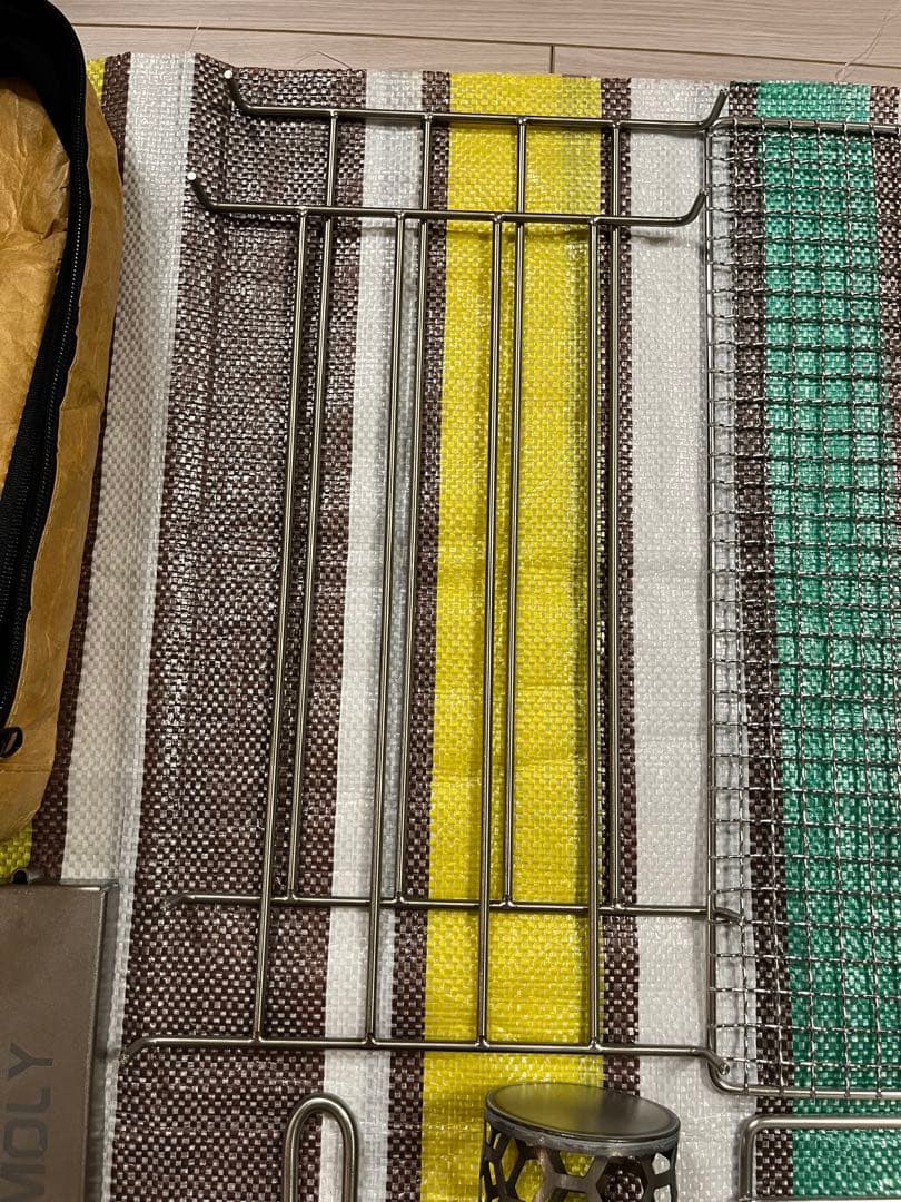 POMOLY 薪ストーブ T1 チタン製 折り畳み式 サイドテーブル付き