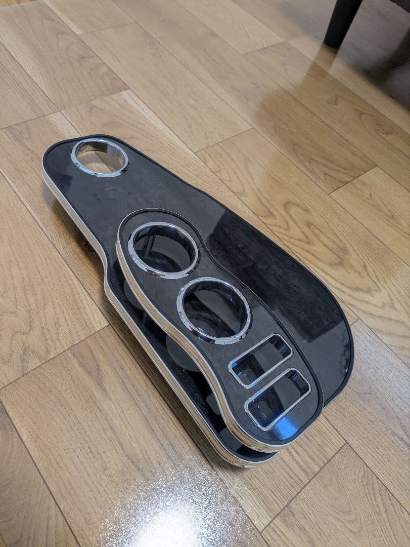 フリード　フロントテーブル　Sライン　ブラックウッド　BKxフルメッキ