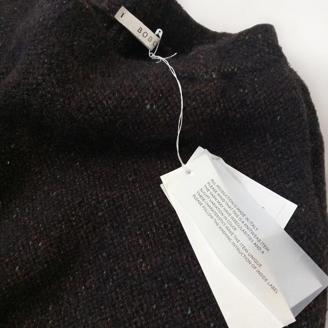 BOBOUTIC/新品タグ付き/ダークブラウンパンツ/ ウエストゴムウールパンツ