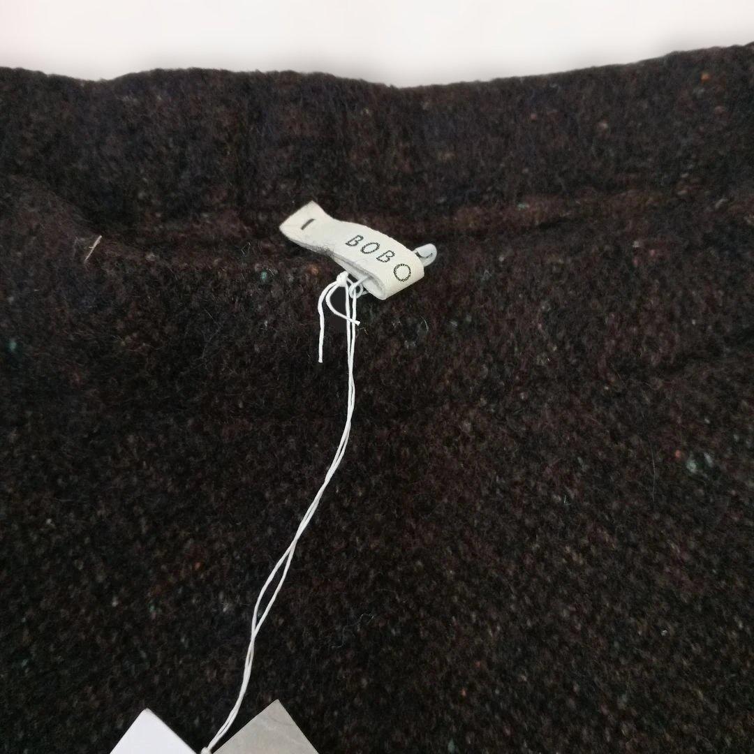 BOBOUTIC/新品タグ付き/ダークブラウンパンツ/ ウエストゴムウールパンツ