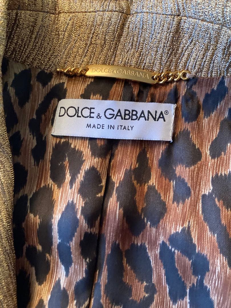 DOLCE & GABBANA新品2釦GOLDJACKET IN Leopard