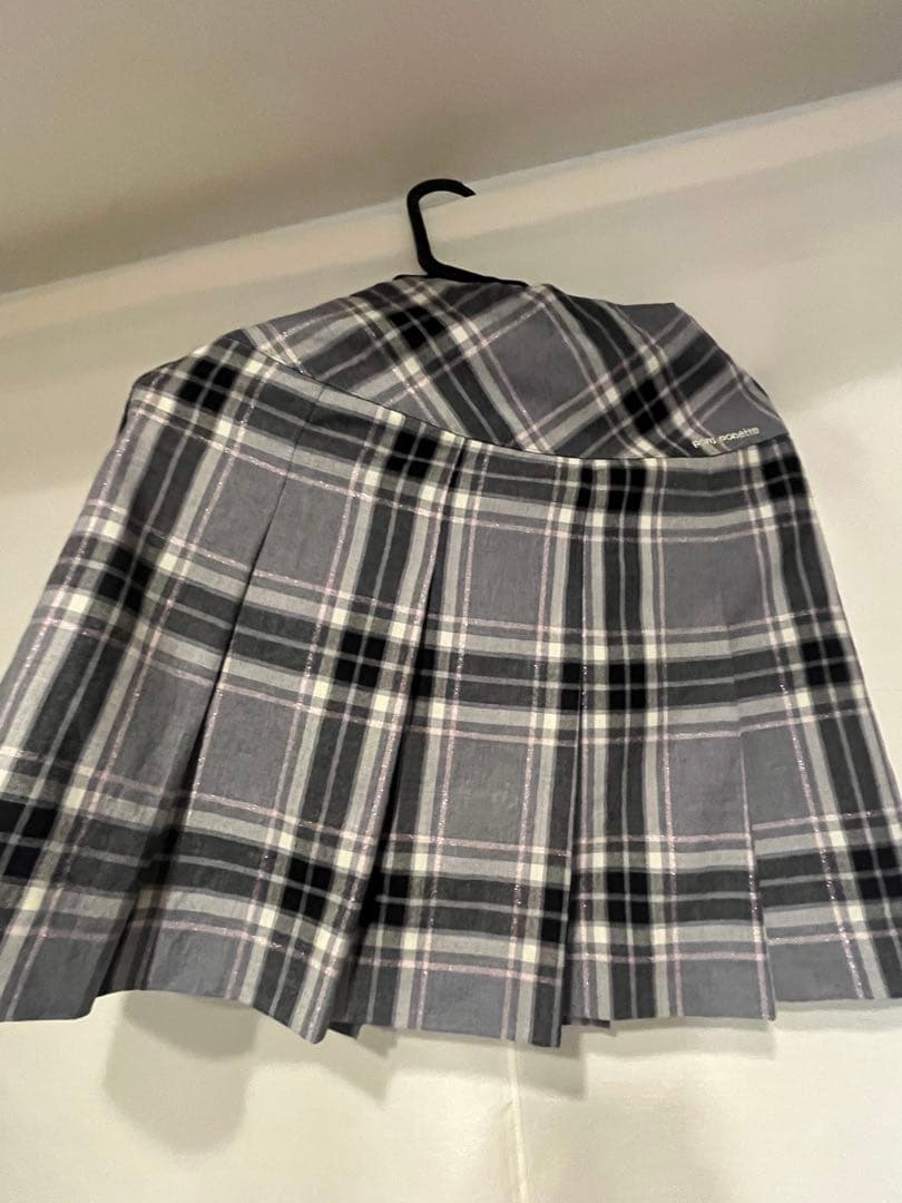 ポンポネット　ブレザー　スカート　リボン　グレー　受験　卒業式　L 160