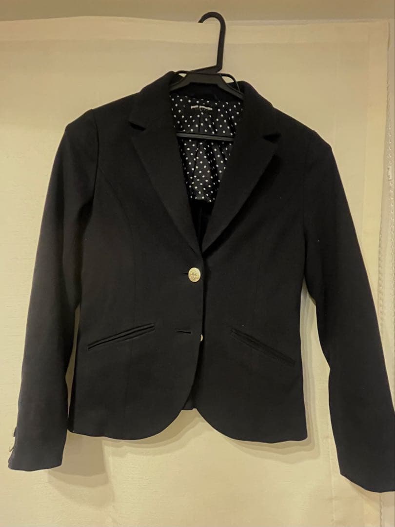 ポンポネット　ブレザー　スカート　リボン　グレー　受験　卒業式　L 160