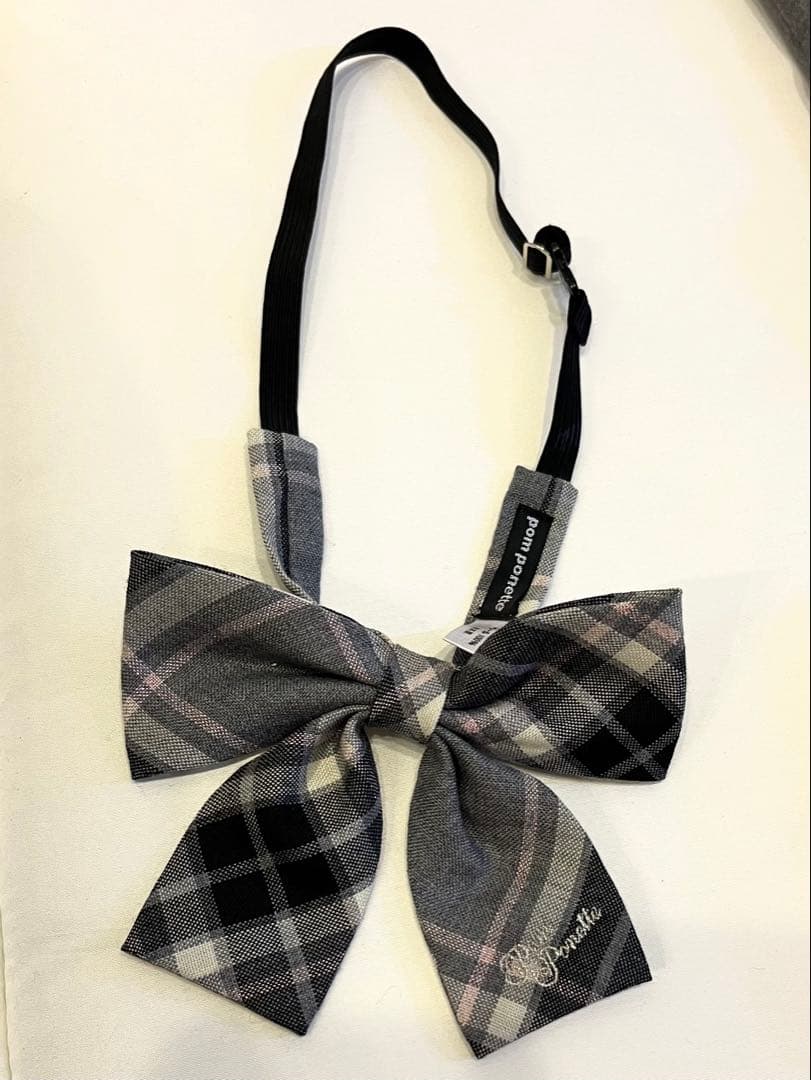 ポンポネット　ブレザー　スカート　リボン　グレー　受験　卒業式　L 160