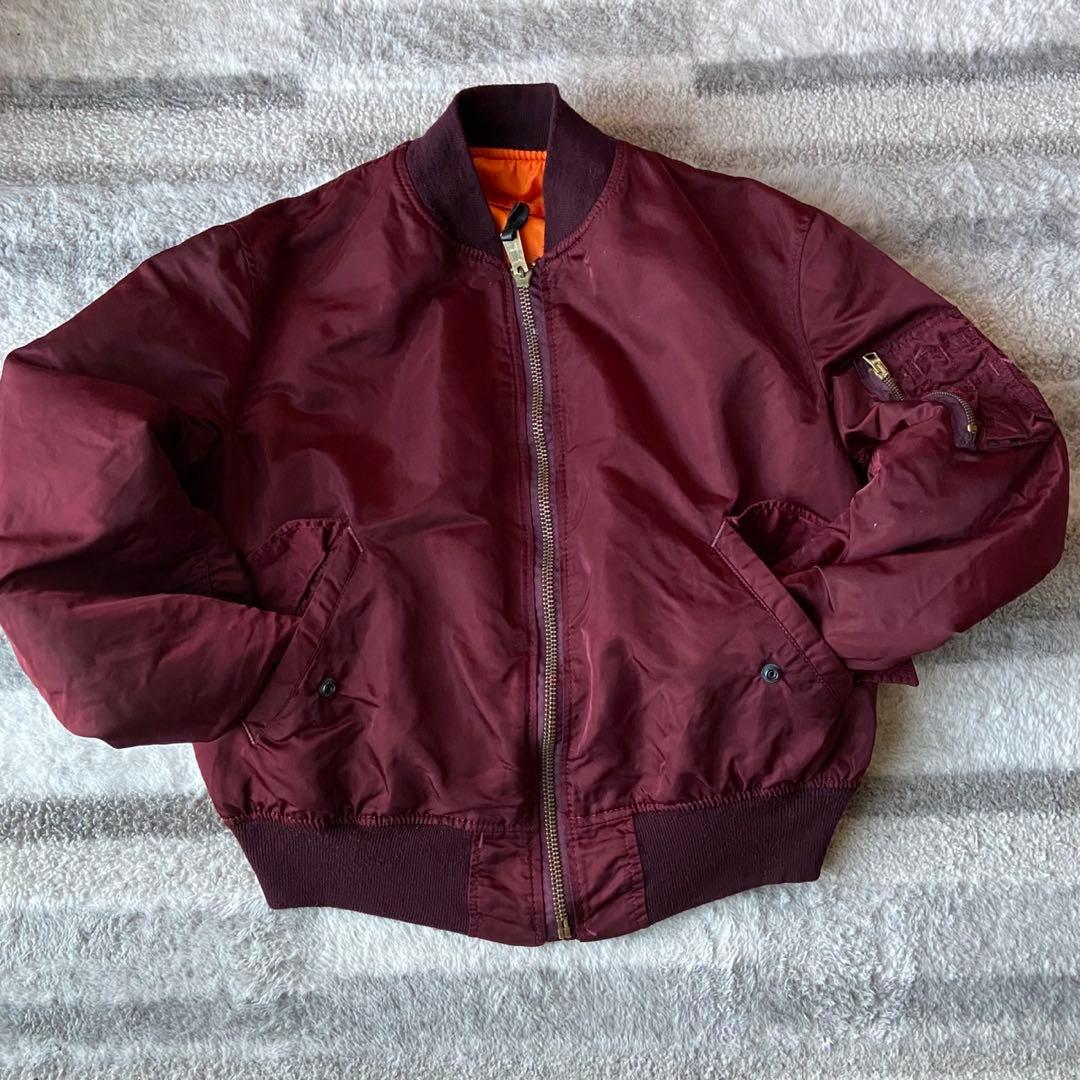 ALPHA INDUSTRIES MA-1 90s バーガンディ USA製 L
