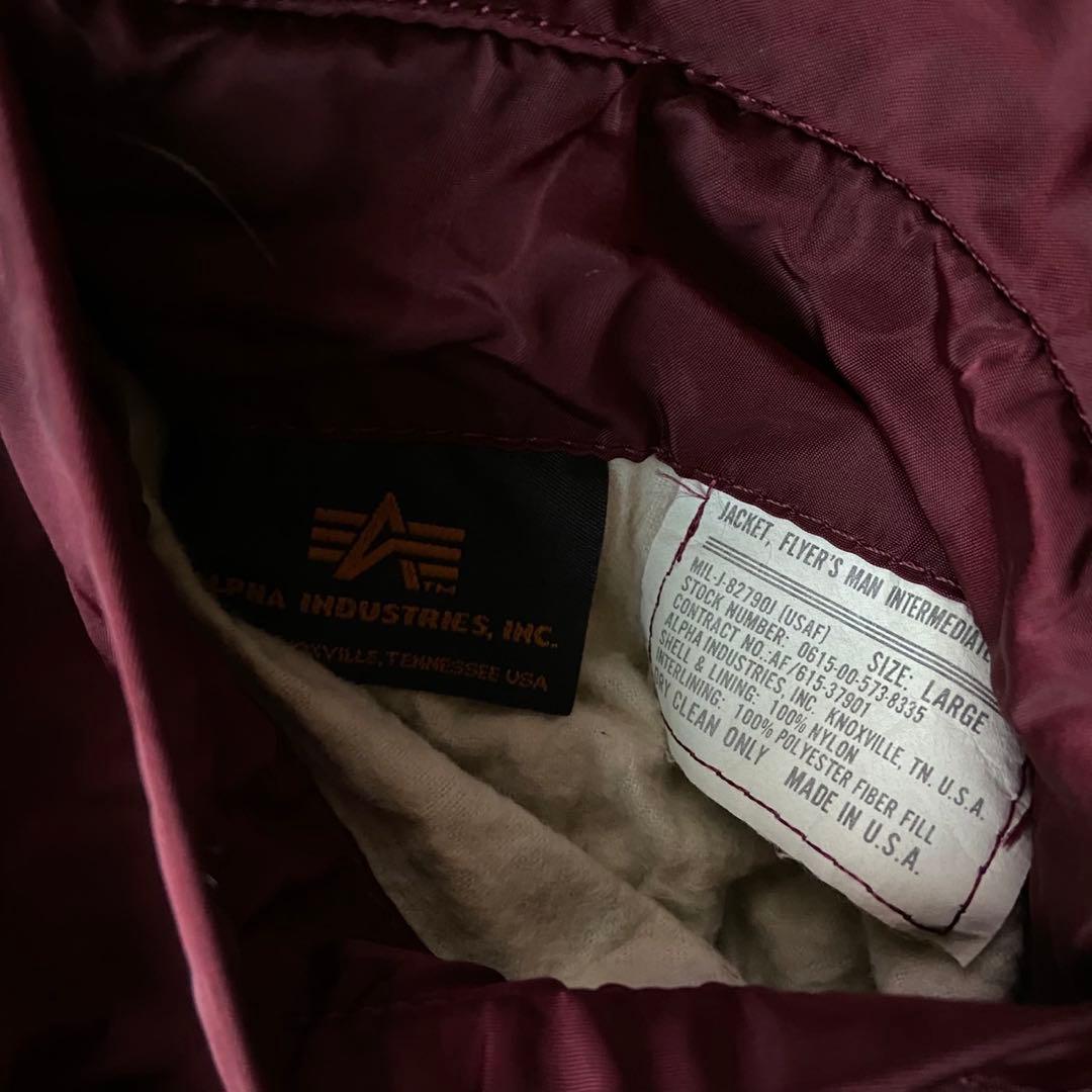 ALPHA INDUSTRIES MA-1 90s バーガンディ USA製 L