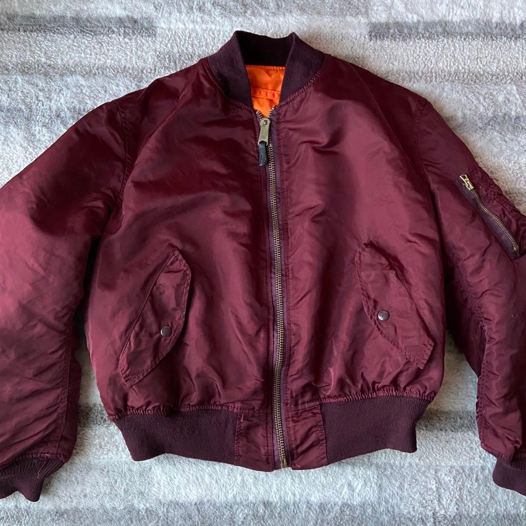 ALPHA INDUSTRIES MA-1 90s バーガンディ USA製 L