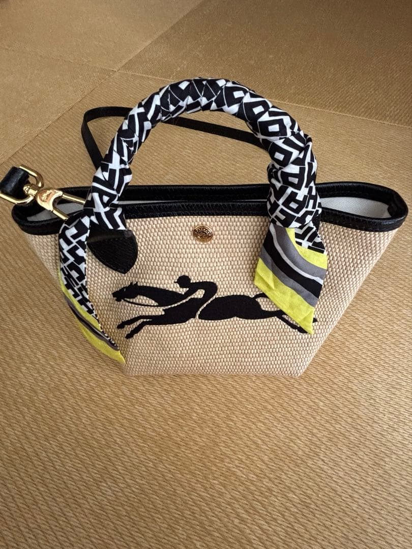 ロンシャンかごバッグ スカーフ付き