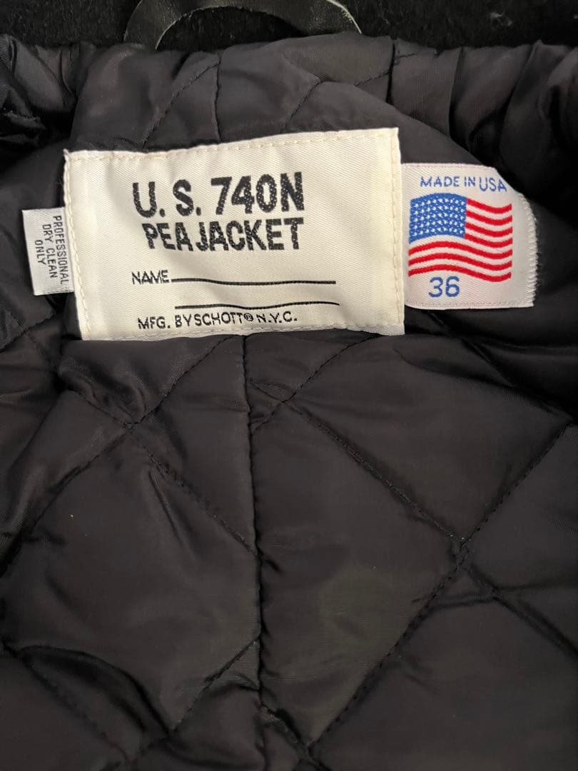 ショット SCHOTT 740 メルトン ダブル ピーコート