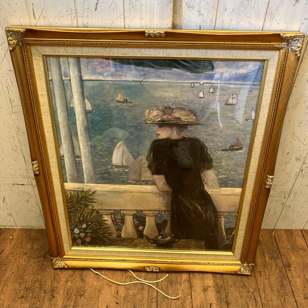 ヴィンテージ ジャン=ピエール・カシニョール 複製画 絵画 人物画 壁掛け