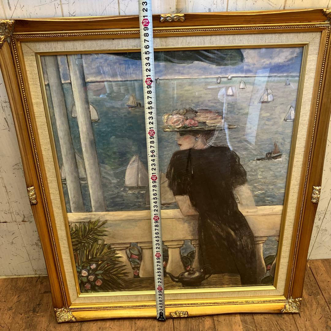 ヴィンテージ ジャン=ピエール・カシニョール 複製画 絵画 人物画 壁掛け