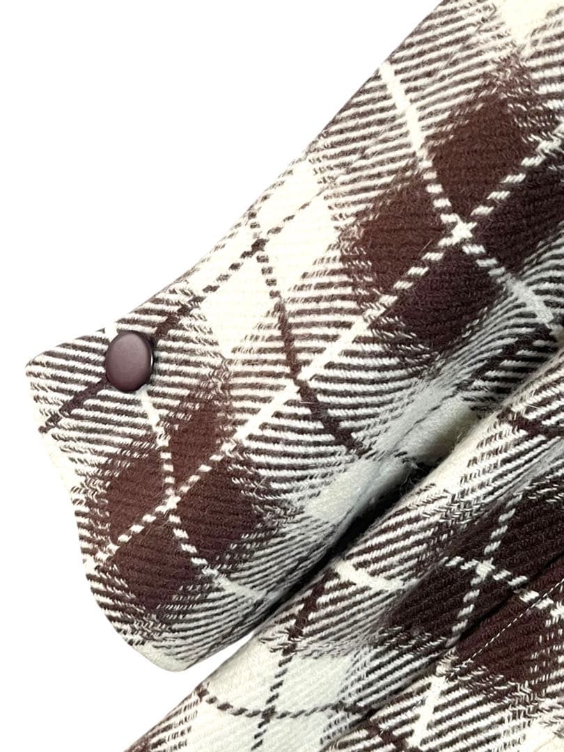 匿名発送　ミスクロエ　アンゴラブレンドチェック デザインコート　サイズ38