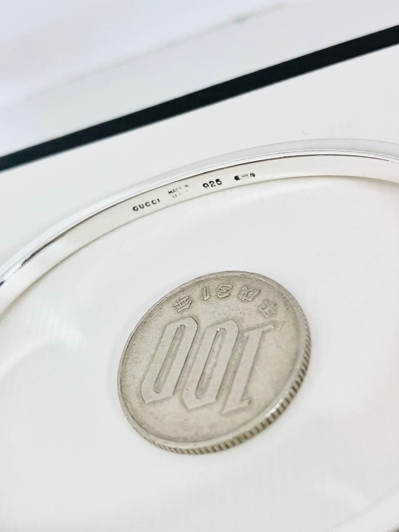 【超美品】GUCCI 開閉式バングル ブレスレット 男女兼用 シルバー925