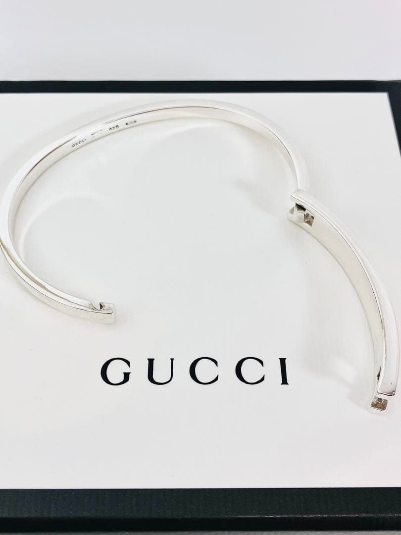 【超美品】GUCCI 開閉式バングル ブレスレット 男女兼用 シルバー925