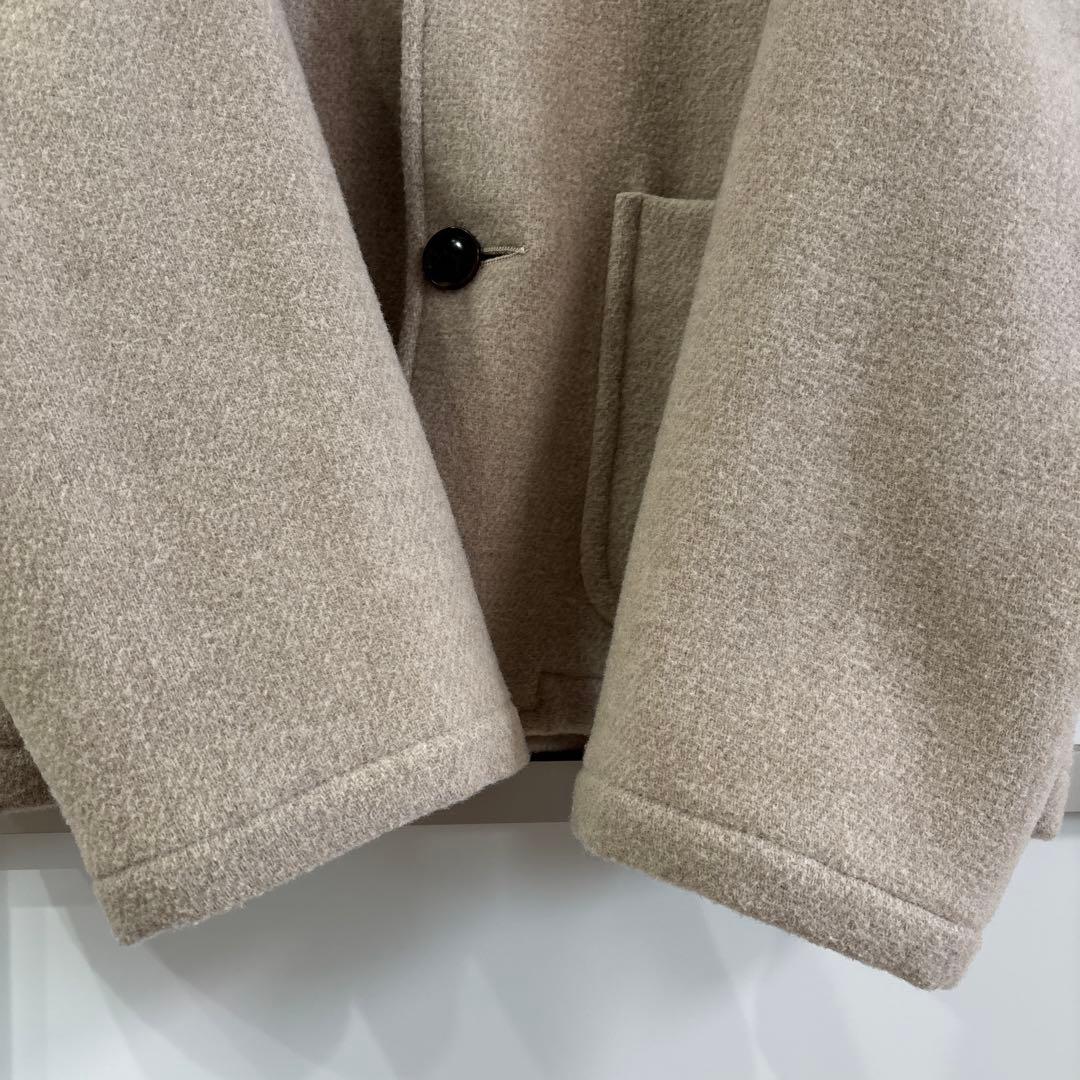 ダントン　ウールライトパイルカラーレスジャケット　36