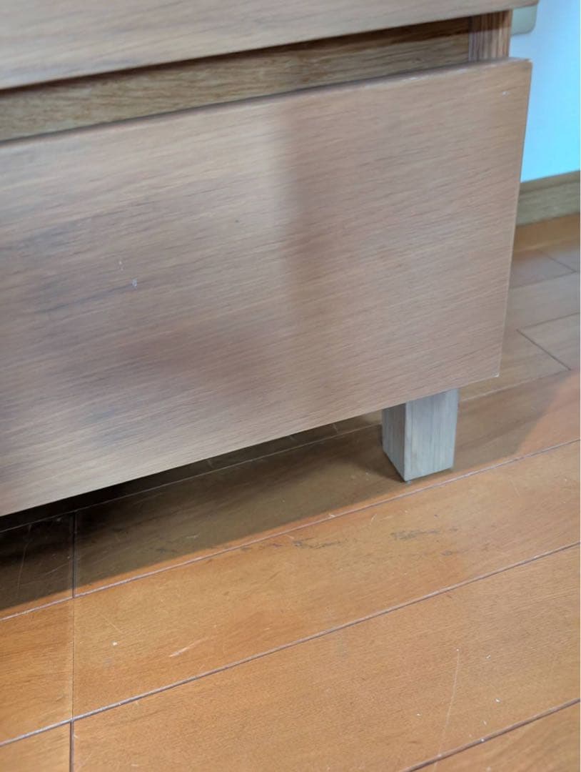 ■送料込■無印 木製チェスト オーク材 4段ワイド 衣類収納 廃盤 タンス 棚