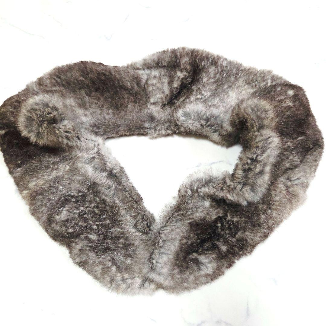 ARMANI JEANS リアルファー襟 ショートジャケット グレー系 42