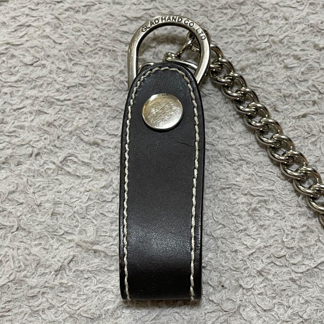GLAD HAND ウォレットチェーン　キーチェーン　レザー　刻印　箱付き