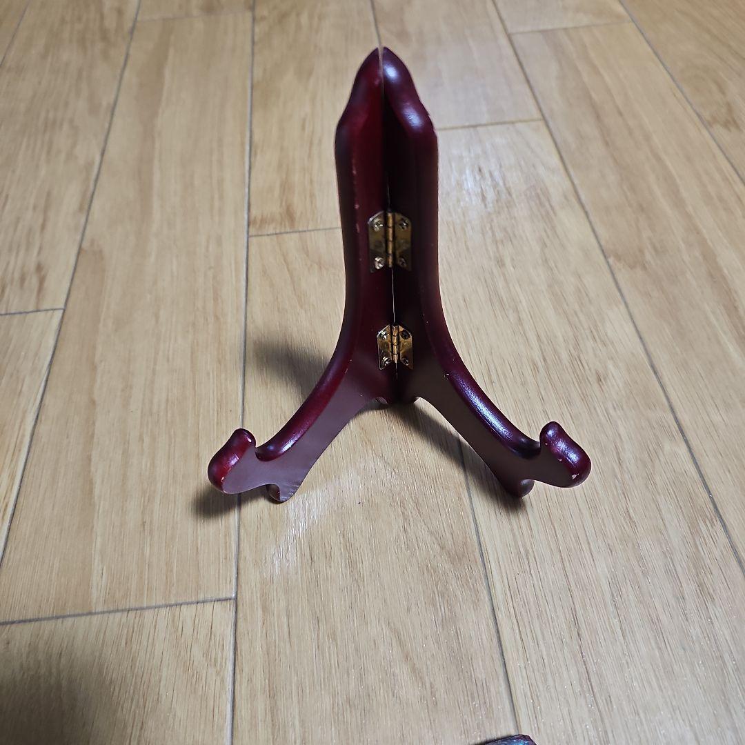 阿部紀男「鮭」アイヌ文様 アイヌ彫り 皿立て付き