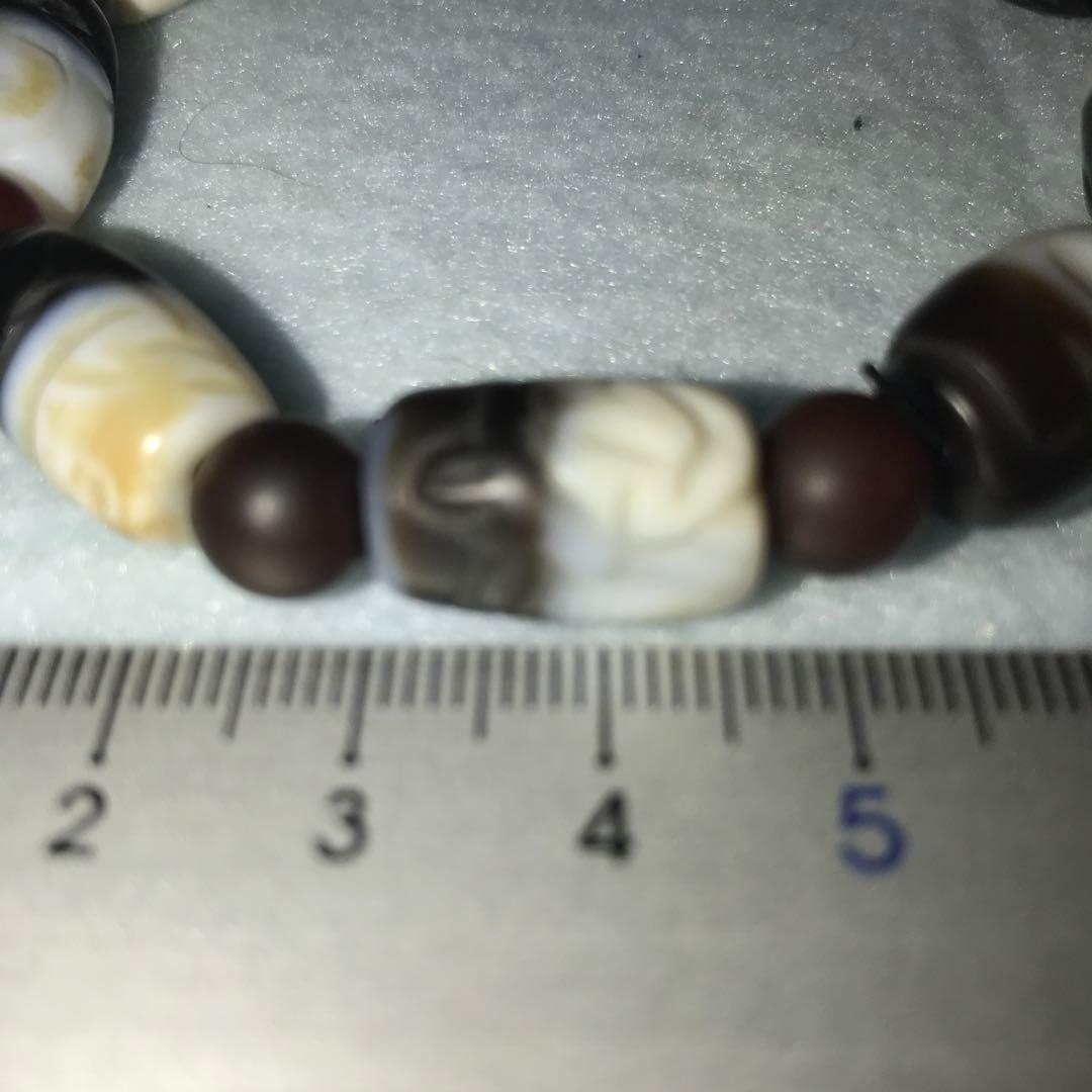 ユ*ー様 超激レア珍品‼︎ 黒白梵字九個ブレス　マニア間取り引き