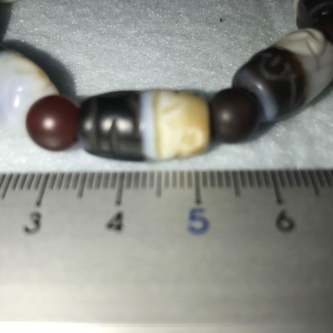 ユ*ー様 超激レア珍品‼︎ 黒白梵字九個ブレス　マニア間取り引き