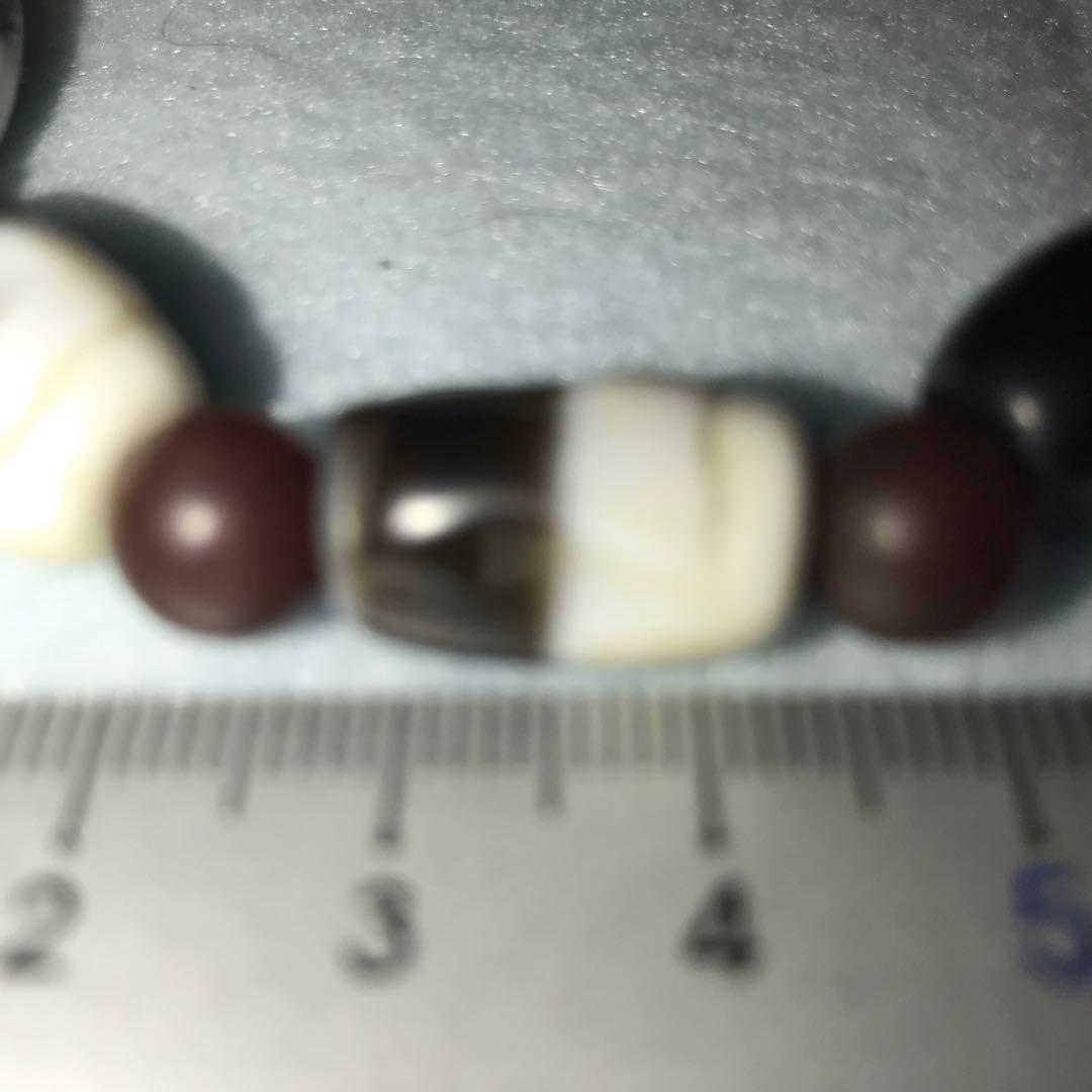 ユ*ー様 超激レア珍品‼︎ 黒白梵字九個ブレス　マニア間取り引き