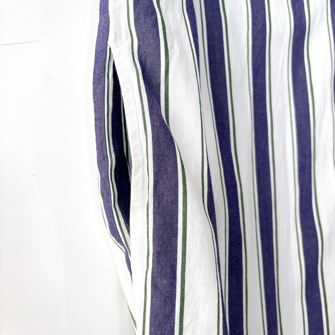 綾*様 美品⁑ヌキテパ　インドコットン　バンドカラーロングシャツワンピース　スト