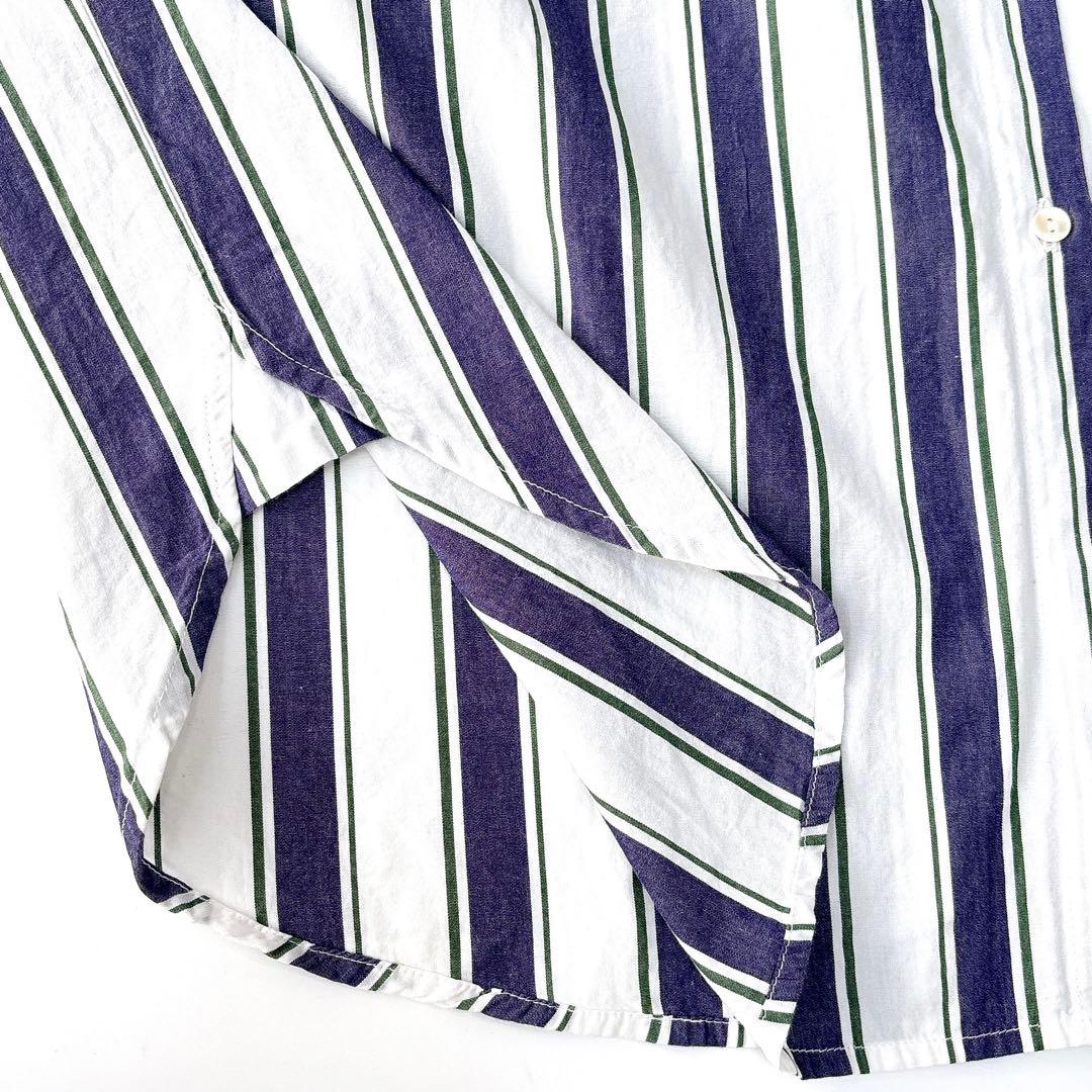 綾*様 美品⁑ヌキテパ　インドコットン　バンドカラーロングシャツワンピース　スト