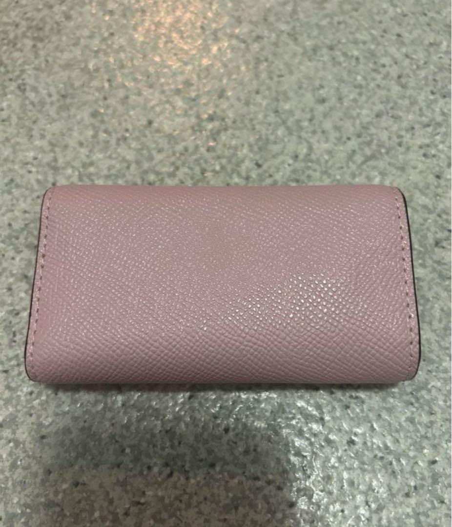 COACH ピンク レザー キーケース 箱付き