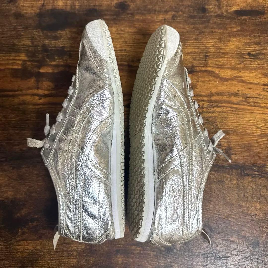 【希少】オニツカタイガーメキシコ66 オールシルバーレアスニーカー25cm