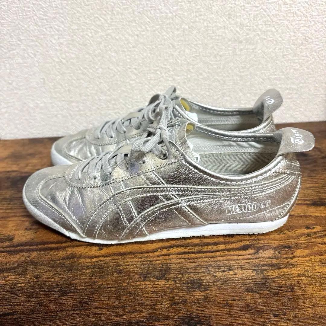 【希少】オニツカタイガーメキシコ66 オールシルバーレアスニーカー25cm