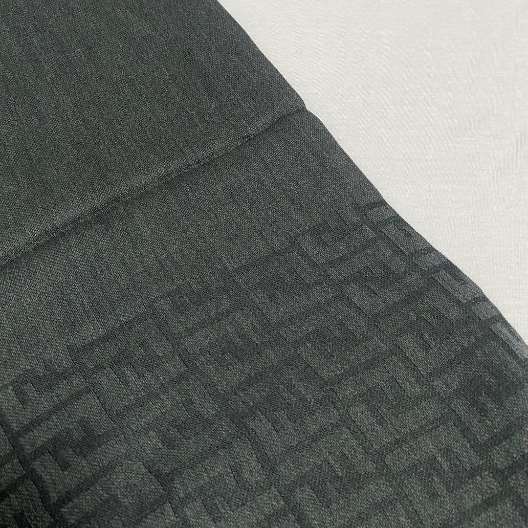 未使用タグ付き【フェンディ】ストール スカーフ ズッカ柄ロゴ ウール混イタリア製