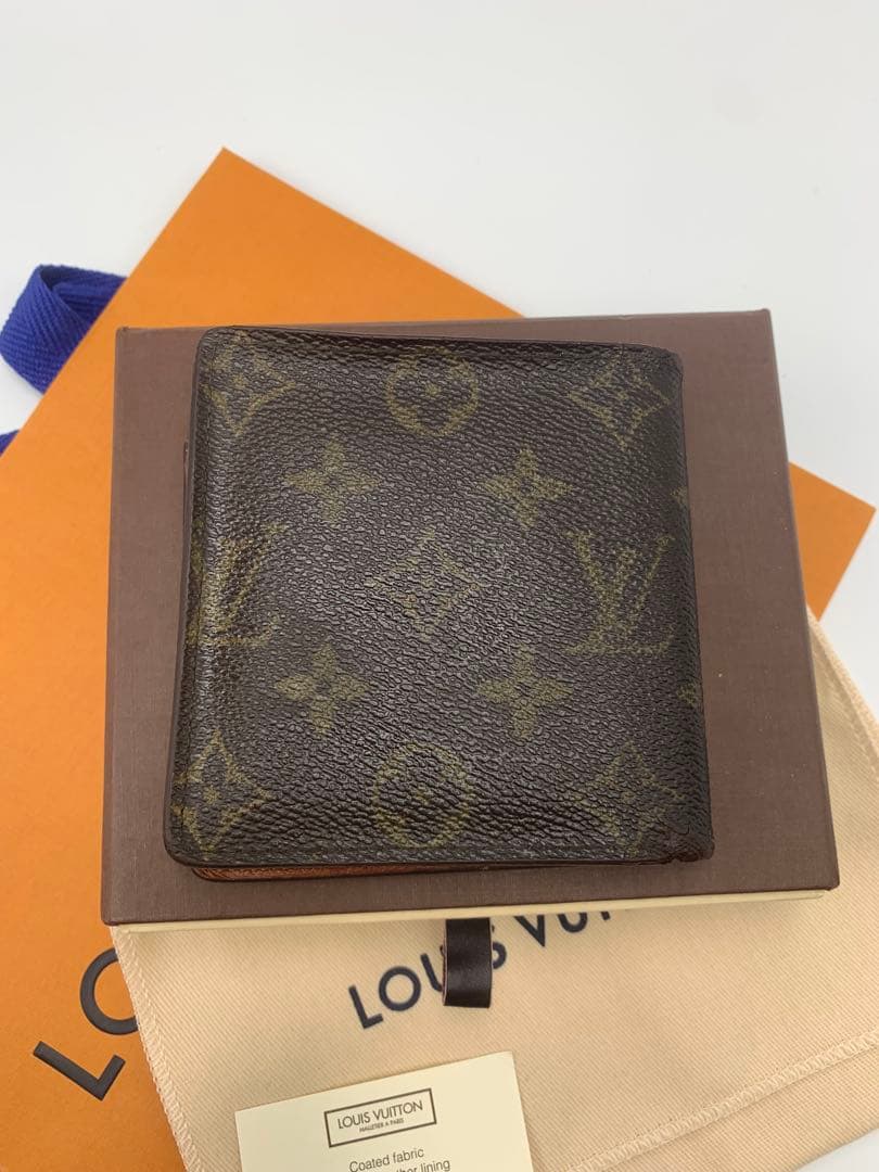 LOUIS VUITTON ルイヴィトン　折り財布　モノグラム　レザー　ブラウン