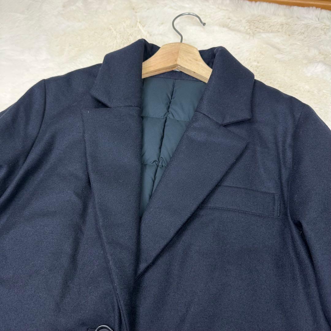 ✨美品✨セオリーリュクス ダウン入り チェスターコート 紺 38 美シルエット