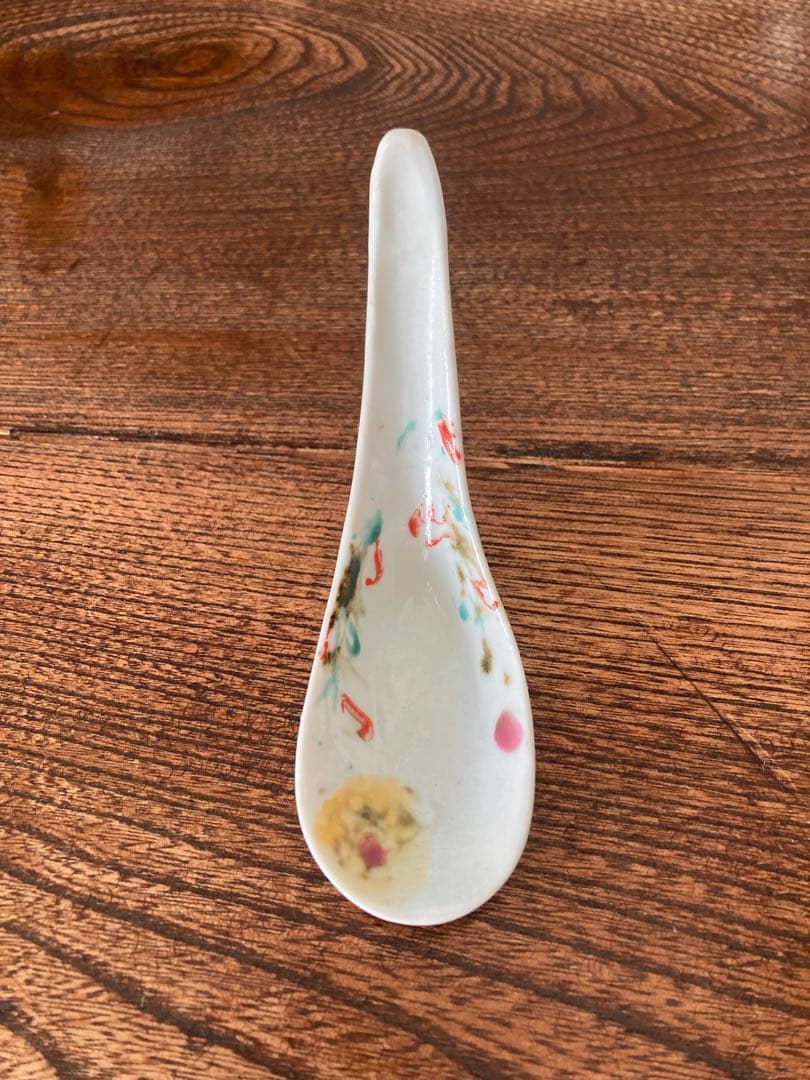 伊藤聡信　花柄陶器れんげ