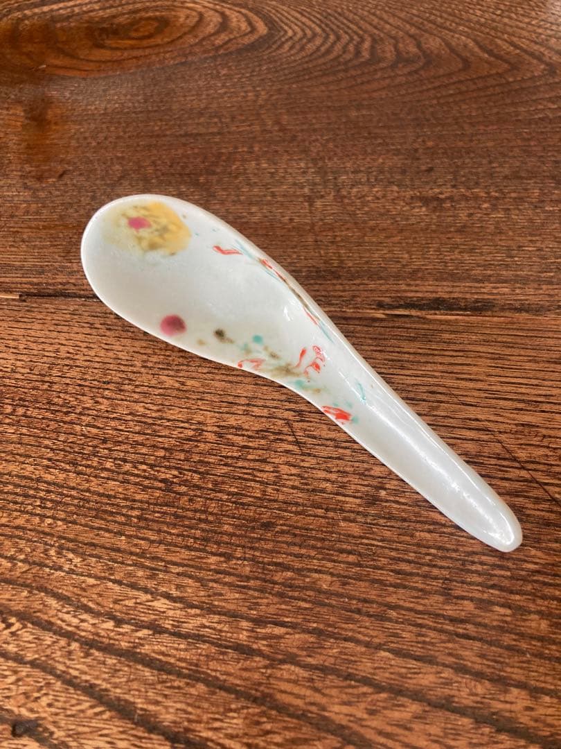 伊藤聡信　花柄陶器れんげ