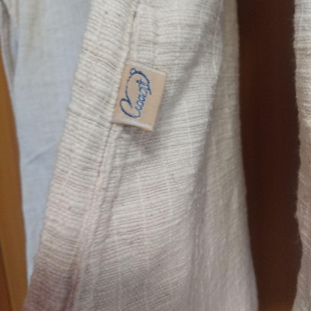 うさとの服ワンピースヘンプコットン生成りサイズ4　訳ありです。