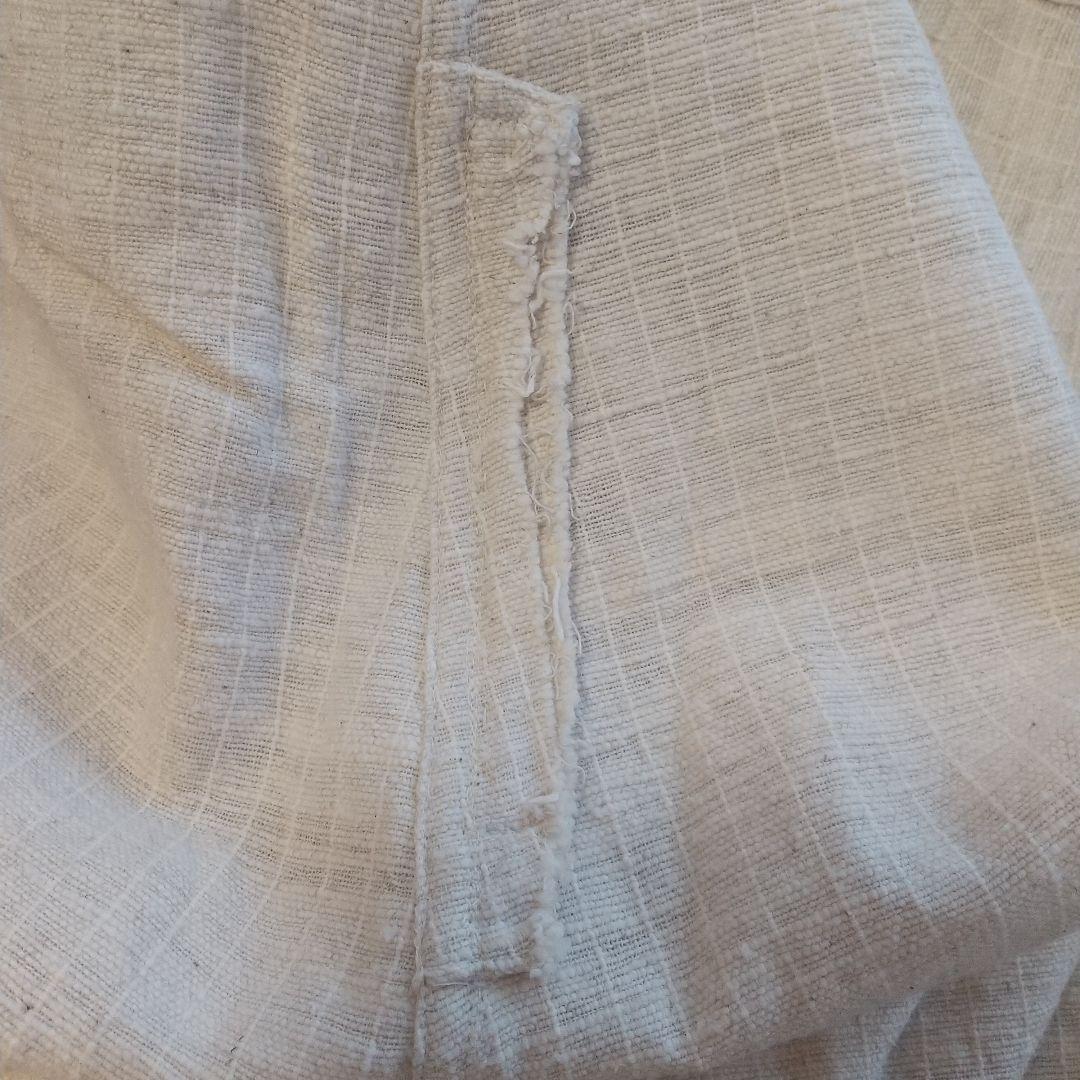 うさとの服ワンピースヘンプコットン生成りサイズ4　訳ありです。